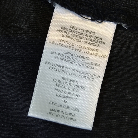 Sam Edelman Black Denim Moto Jacket Contrast Cutout Faux Leather Sleeves Unique - Picture 8 of 12